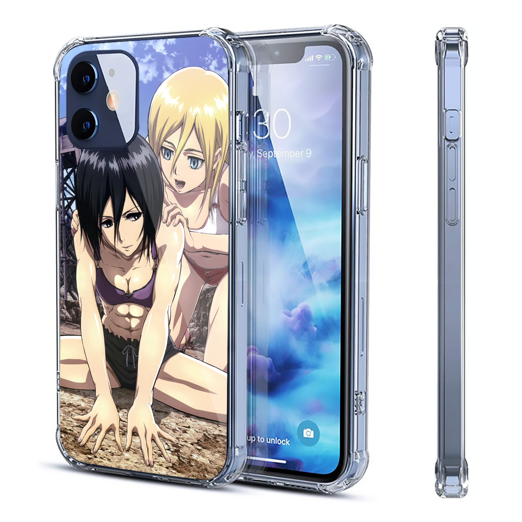 （画像用） 進撃の巨人 Attack on Titan 【iPhone 12シリーズ対応】透明スマホケース（クリアソフトケース）